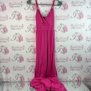 Planet Gold maxi dress long tank style sleeveless Vibrant Pink Maxi Dress